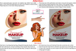 Permanent 22 Perforated Mesh One Way Vision See-Through Window Vinyl Makeup Eyebrows Lips Salon Sign Microblading Vertical