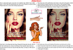 Permanent 03 Perforated Mesh One Way Vision See-Through Window Vinyl Makeup Eyebrows Lips Salon Sign Microblading Vertical
