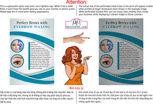 Permanent 42 Perforated Mesh One Way Vision See-Through Window Vinyl Eyebrows Makeup Sign Microblading Vertical