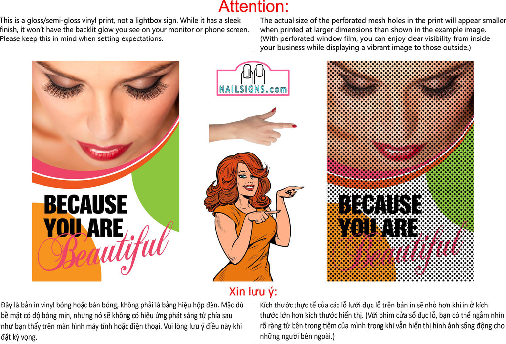 Permanent 47 Perforated Mesh One Way Vision See-Through Window Vinyl Eyebrows Makeup Sign Microblading Vertical