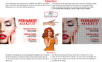 Permanent 09 Perforated Mesh One Way Vision See-Through Window Vinyl Makeup Eyebrows Lips Salon Sign Microblading Horizontal