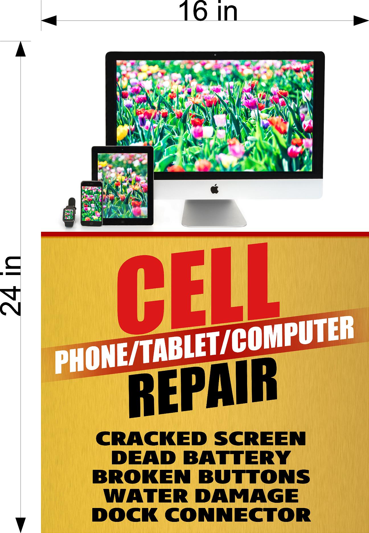 Phone Repair 07 Perforated Mesh One Way Vision See Through Window Vinyl Buy Smart Fix Cell Tablet Sign Salon Vertical