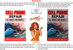 Phone Repair 04 Perforated Mesh One Way Vision See Through Window Vinyl Buy Fix Cell Tablet Sign Salon Vertical