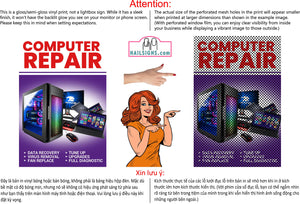 Phone Repair 08 Perforated Mesh One Way Vision See Through Window Vinyl Buy Smart Fix Cell Tablet Sign Salon Vertical
