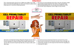 Phone Repair 09 Perforated Mesh One Way Vision See Through Window Vinyl Buy Smart Fix Cell Tablet Sign Salon Horizontal