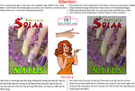Solar 03 Perforated Mesh One Way Vision See-Through Window Vinyl Nail Salon Sign Vertical