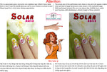 Solar 01 Perforated Mesh One Way Vision See-Through Window Vinyl Nail Salon Sign Vertical