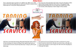 Tanning 10 Perforated Mesh One Way Vision Window Vinyl Nail Salon See-Through Sign Solarium Spray Sun Horizontal