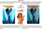 Tanning 04 Perforated Mesh One Way Vision Window Vinyl Nail Salon See-Through Sign Solarium Spray Sun Vertical