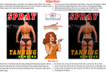 Tanning 06 Perforated Mesh One Way Vision Window Vinyl See-Through Sign Spray Vertical