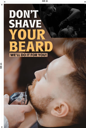 Barber 01 Photo-Realistic Paper Poster Premium Interior Sign Non-Laminated Man Men Boy Beard Haircut Vertical