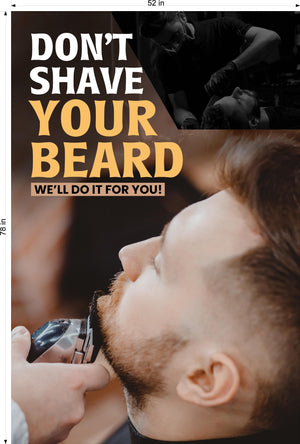 Barber 01 Photo-Realistic Paper Poster Premium Interior Sign Non-Laminated Man Men Boy Beard Haircut Vertical