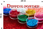 Dipping Powder 10 Photo-Realistic Paper Poster Premium Interior Inside Sign Non-Laminated Nail Salon Horizontal