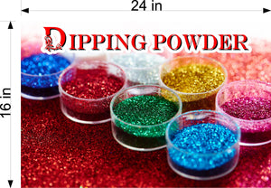 Dipping Powder 10 Wallpaper Poster Decal with Adhesive Backing Wall Sticker Decor Nail Salon Sign Horizontal