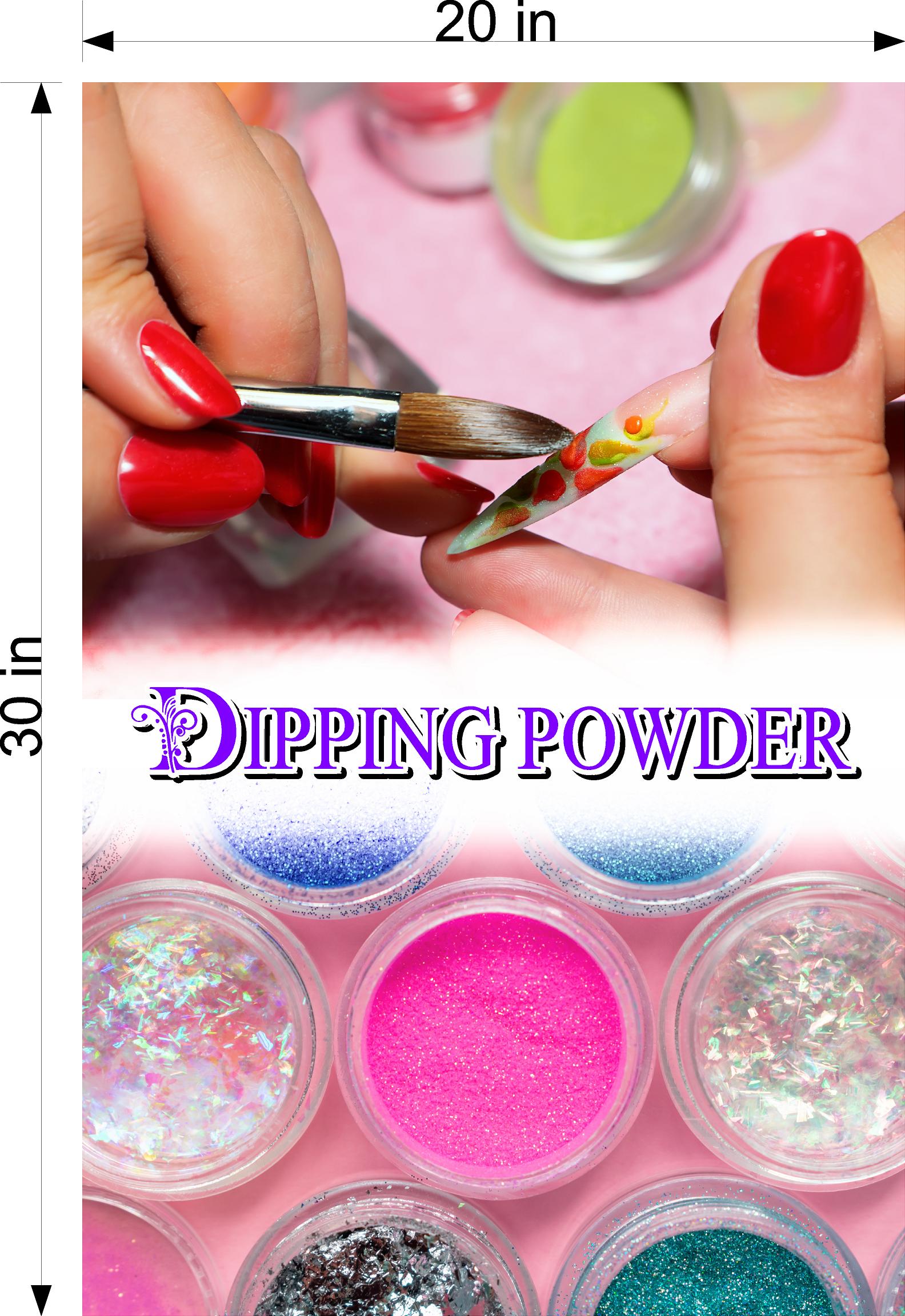 Dipping Powder 06 Photo-Realistic Paper Poster Premium Interior Inside Sign Non-Laminated Nail Salon Vertical