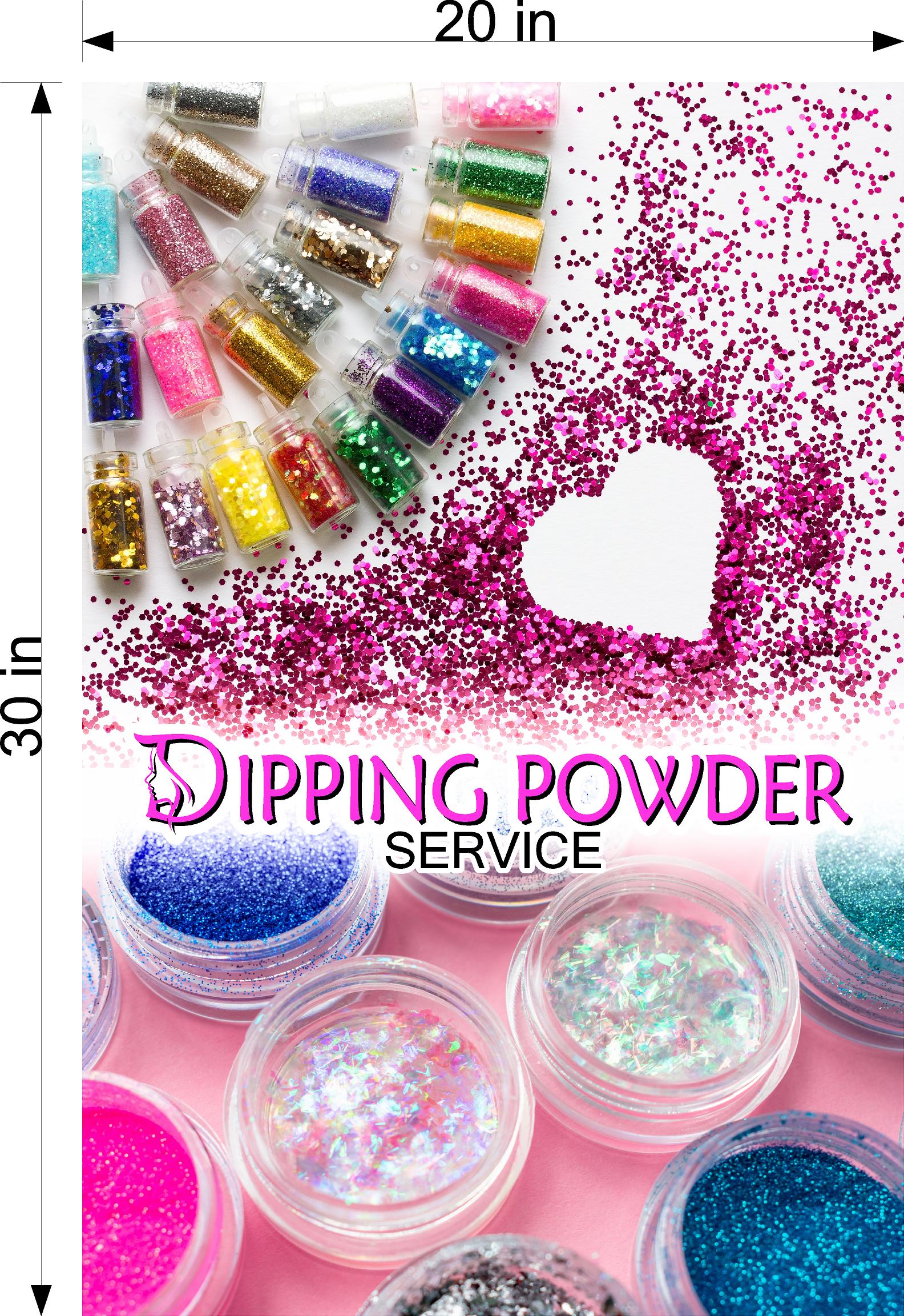 Dipping Powder 07 Wallpaper Poster Decal with Adhesive Backing Wall Sticker Decor Nail Salon Sign Vertical