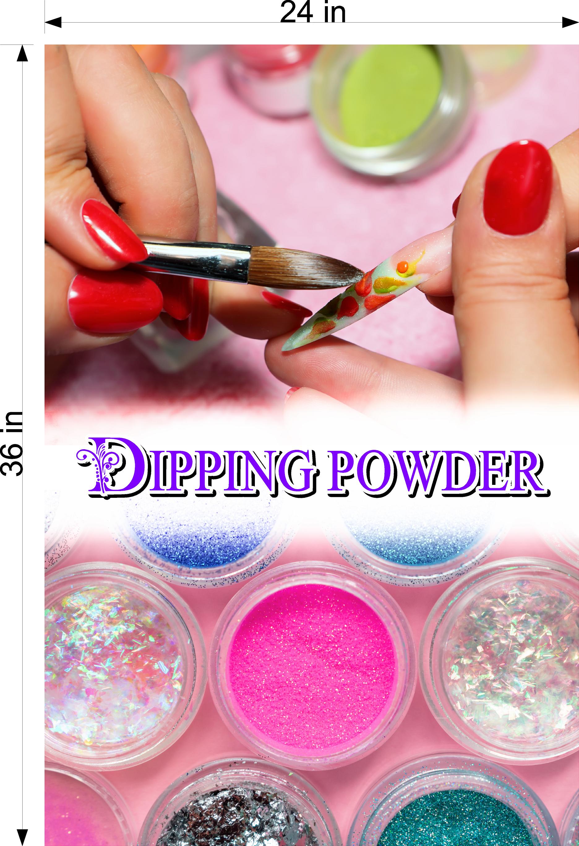 Dipping Powder 06 Photo-Realistic Paper Poster Premium Interior Inside Sign Non-Laminated Nail Salon Vertical