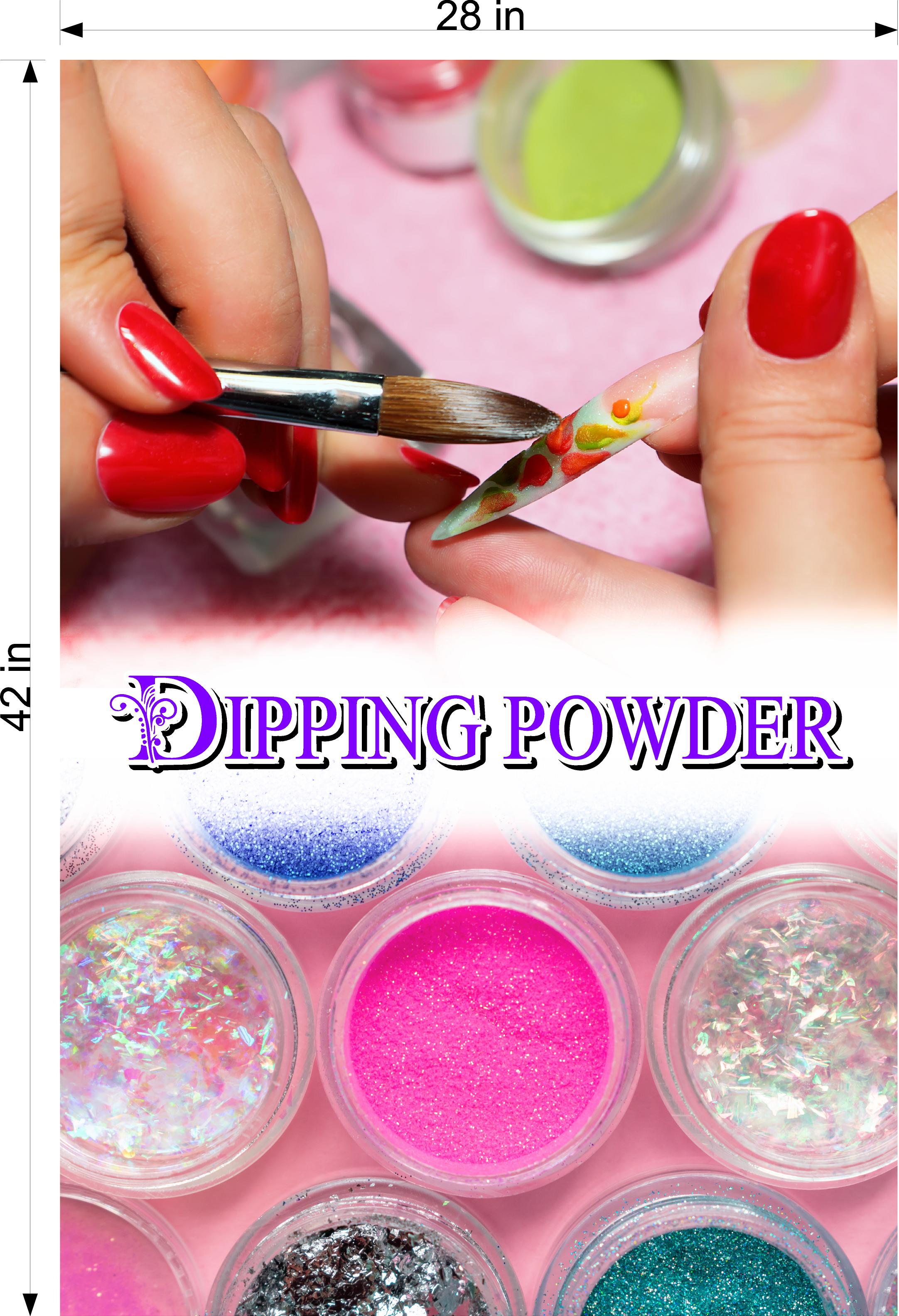 Dipping Powder 06 Photo-Realistic Paper Poster Premium Interior Inside Sign Non-Laminated Nail Salon Vertical