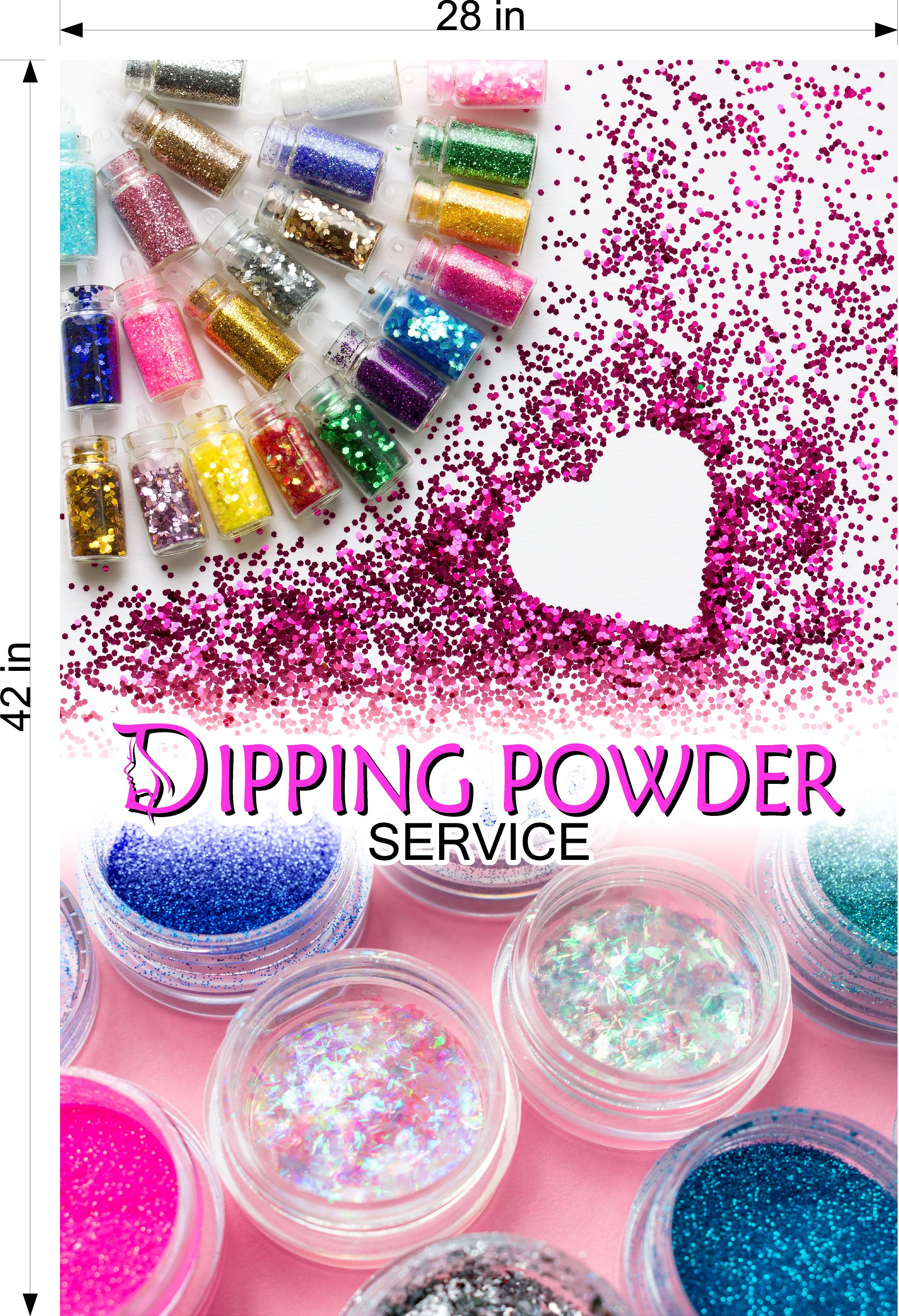 Dipping Powder 07 Wallpaper Poster Decal with Adhesive Backing Wall Sticker Decor Nail Salon Sign Vertical
