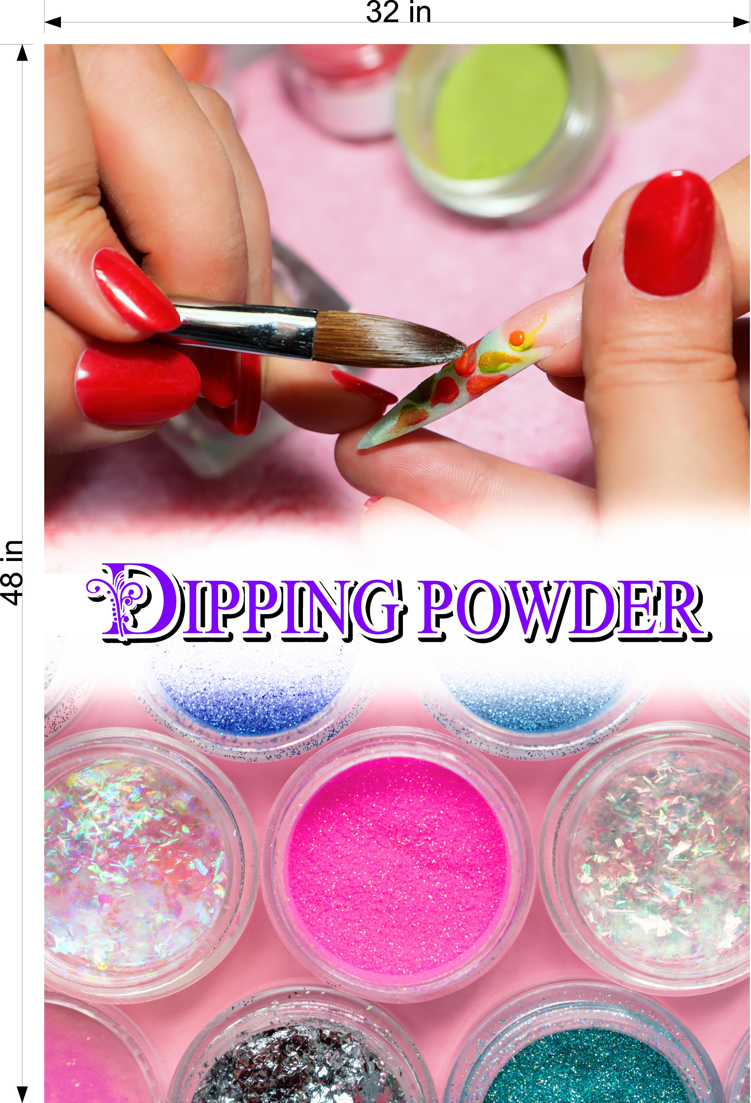 Dipping Powder 06 Photo-Realistic Paper Poster Premium Interior Inside Sign Non-Laminated Nail Salon Vertical