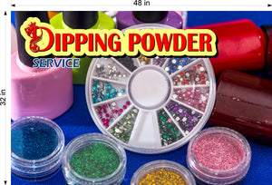 Dipping Powder 09 Photo-Realistic Paper Poster Premium Interior Inside Sign Non-Laminated Dipping Nail Salon Horizontal