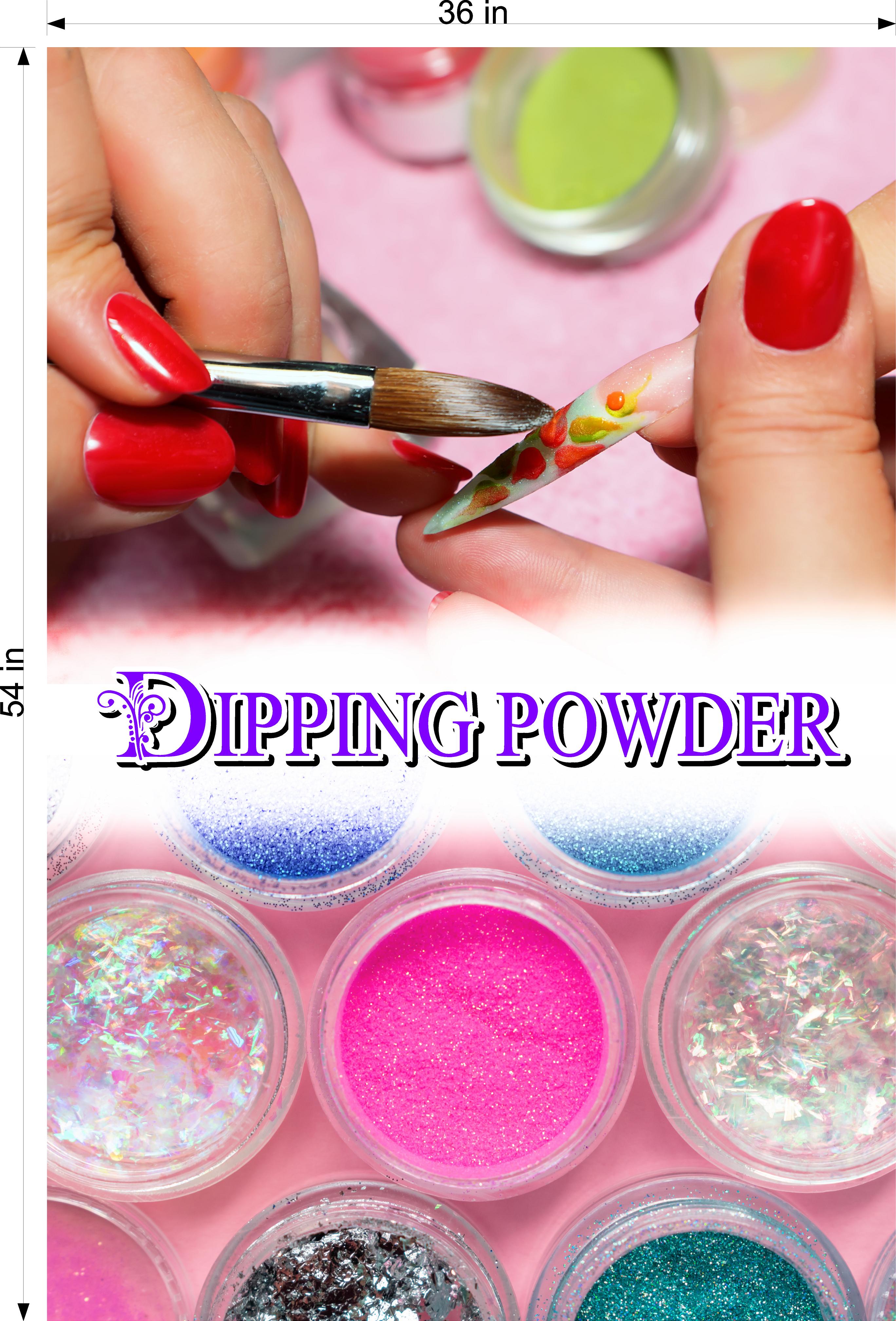 Dipping Powder 06 Photo-Realistic Paper Poster Premium Interior Inside Sign Non-Laminated Nail Salon Vertical