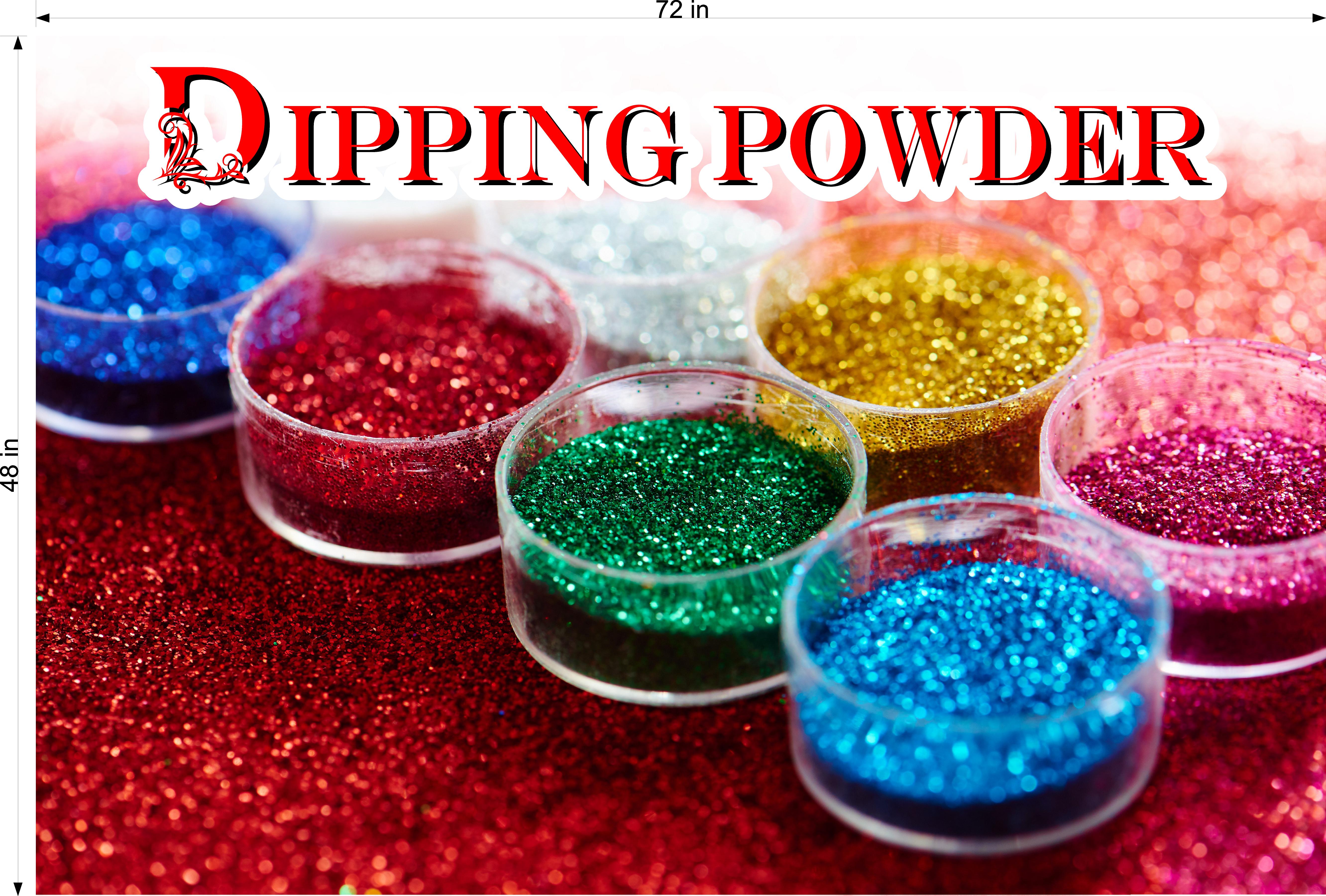 Dipping Powder 10 Photo-Realistic Paper Poster Premium Interior Inside Sign Non-Laminated Nail Salon Horizontal