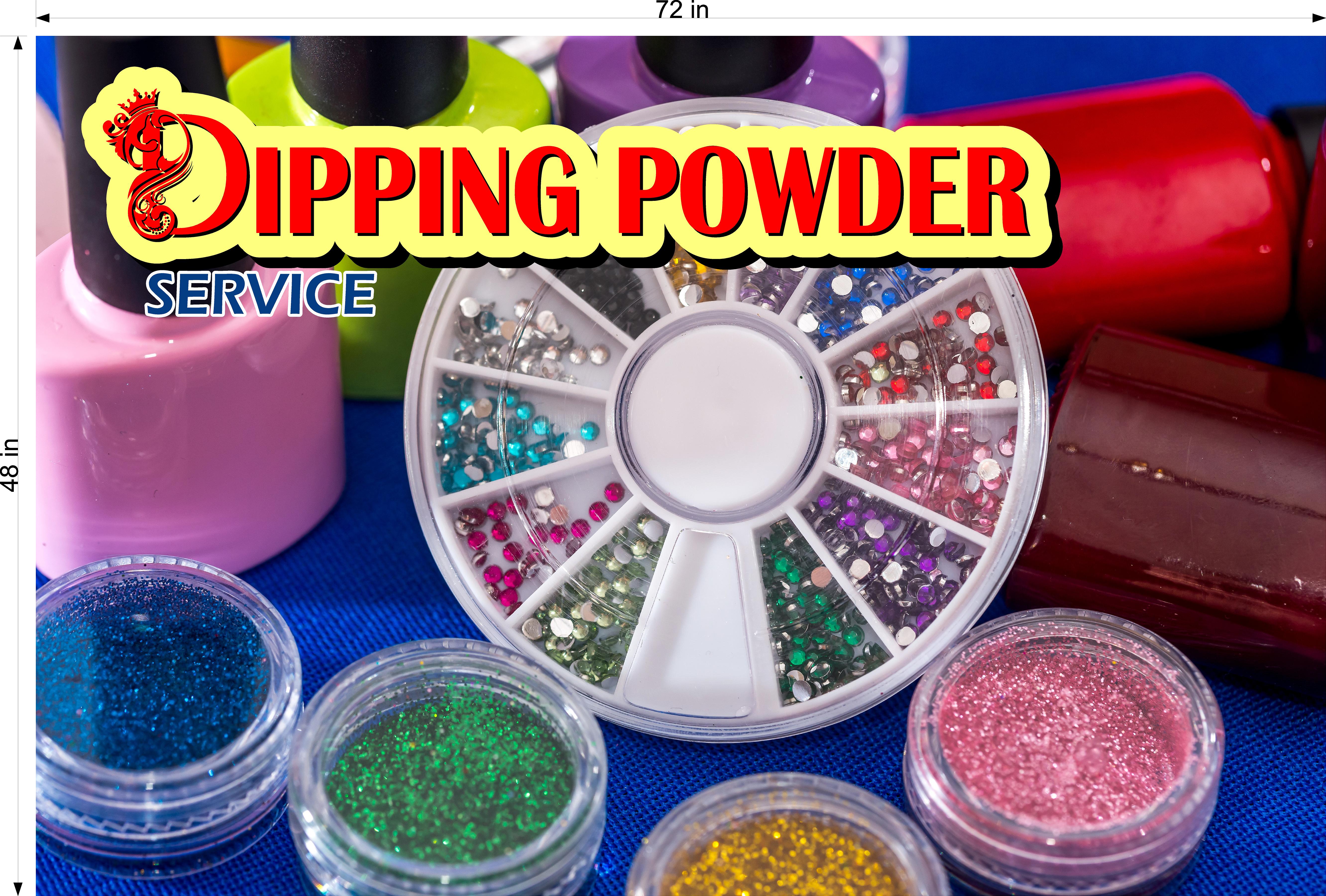 Dipping Powder 09 Photo-Realistic Paper Poster Premium Interior Inside Sign Non-Laminated Dipping Nail Salon Horizontal
