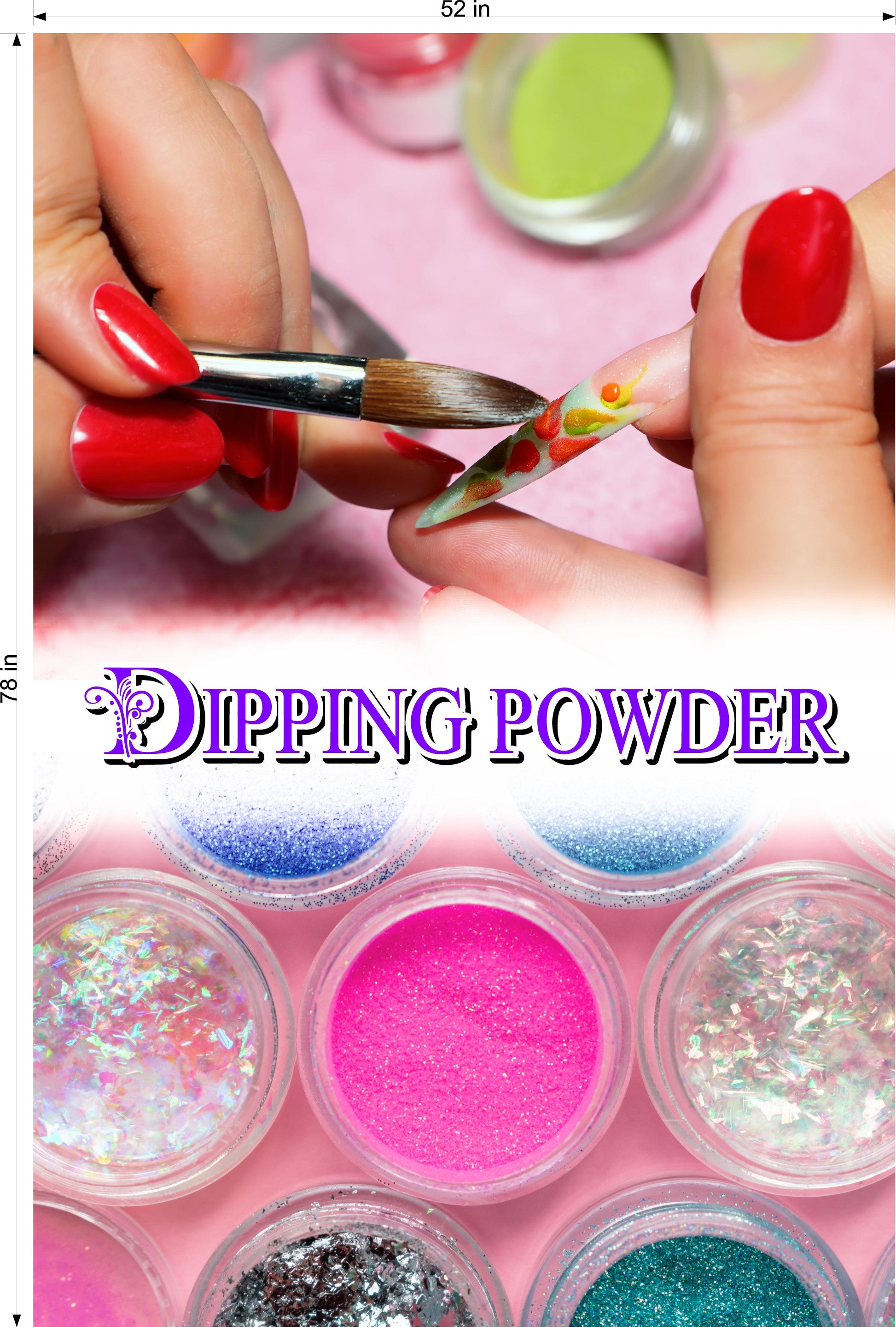 Dipping Powder 06 Photo-Realistic Paper Poster Premium Interior Inside Sign Non-Laminated Nail Salon Vertical