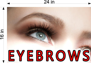 Eyebrows 01 Photo-Realistic Paper Poster Premium Interior Inside Sign Advertising Marketing Wall Window Non-Laminated Horizontal Horizontal