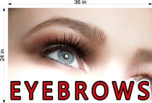 Eyebrows 01 Perforated Mesh One Way Vision See-Through Window Vinyl Salon Horizontal