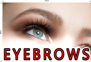 Eyebrows 01 Perforated Mesh One Way Vision See-Through Window Vinyl Salon Horizontal