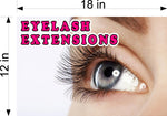 Eyelash 09 Wallpaper Poster Decal with Adhesive Backing Wall Sticker Decor Indoors Interior Sign Horizontal
