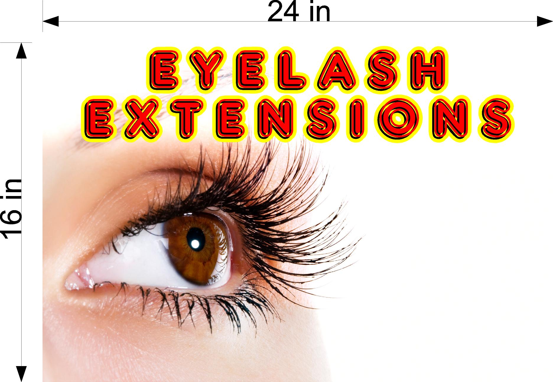 Eyelash 07 Wallpaper Poster Decal with Adhesive Backing Wall Sticker Decor Indoors Interior Sign Horizontal