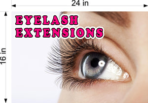 Eyelash 09 Wallpaper Poster Decal with Adhesive Backing Wall Sticker Decor Indoors Interior Sign Horizontal