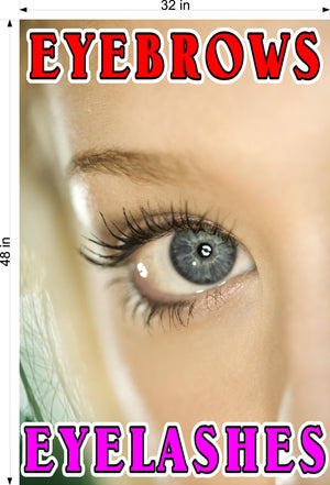 Eyelash 06  Photo-Realistic Paper Poster Premium Interior Sign Wall Window Non-Laminated Extension Eyelashes Vertical