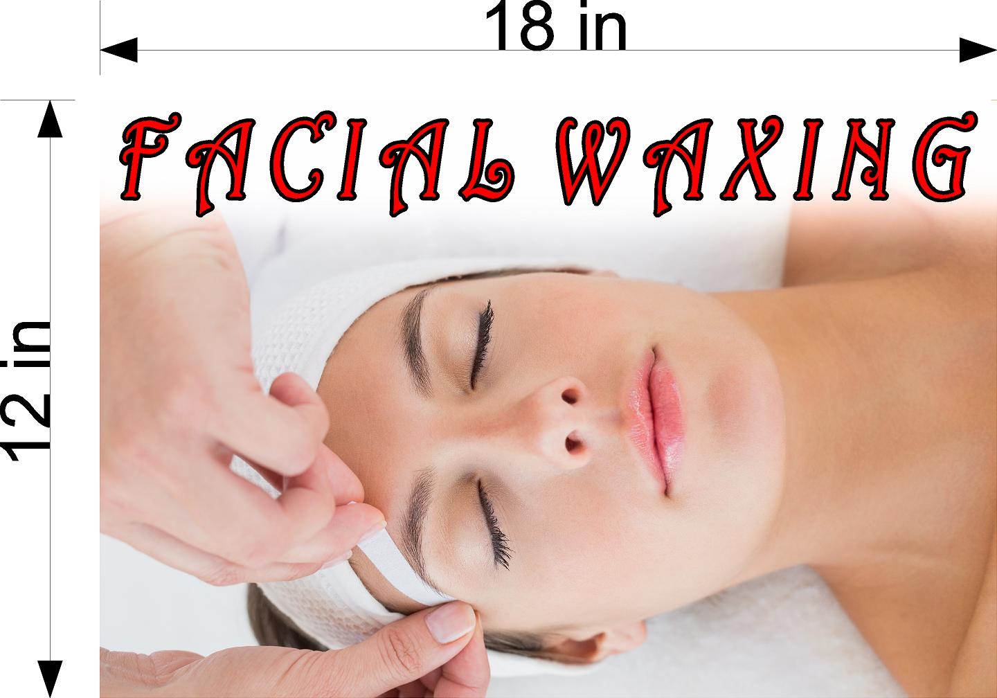 Facial 10 Wallpaper Poster Decal with Adhesive Backing Wall Sticker Decor Waxing Horizontal