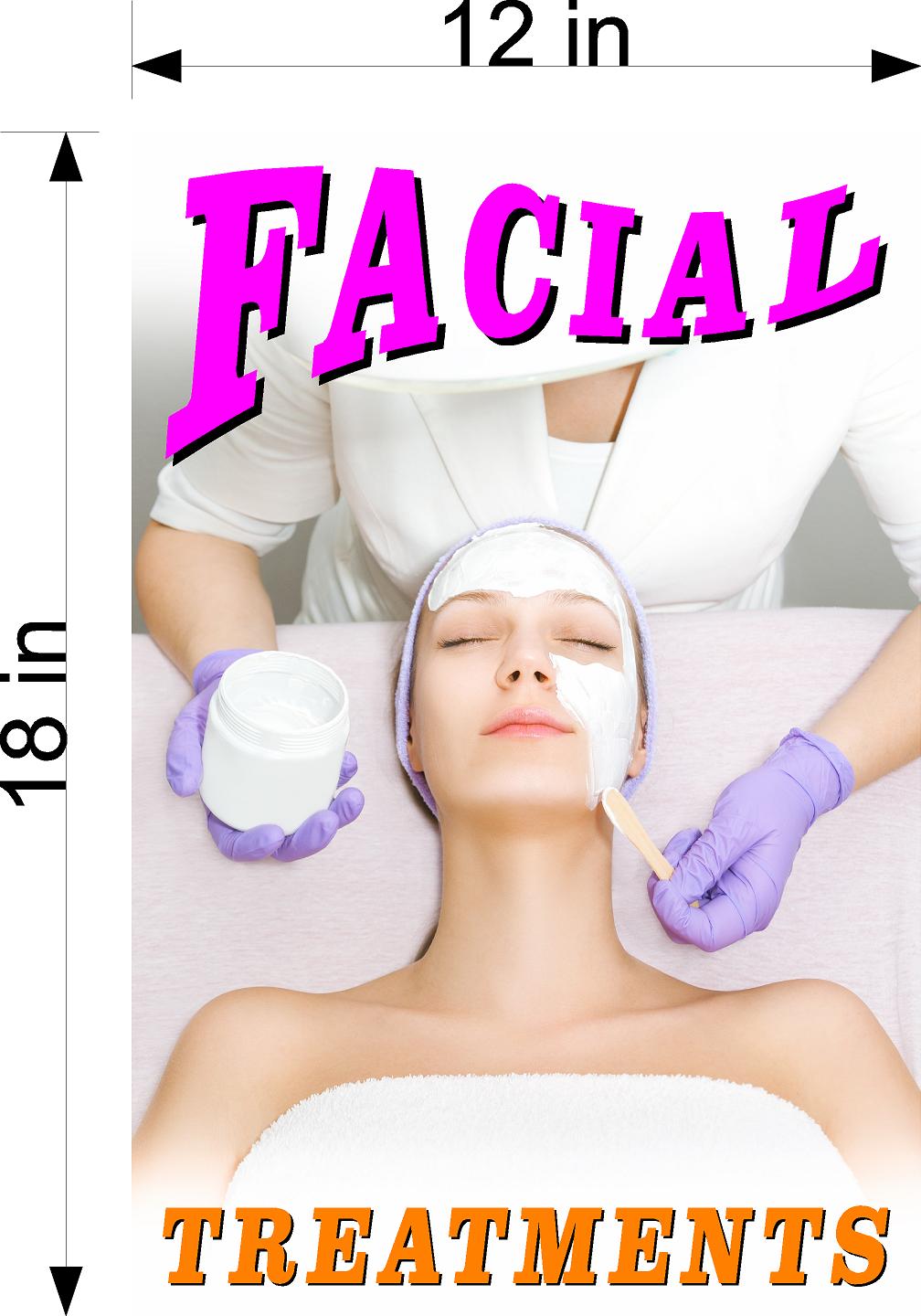 Facial 03 Wallpaper Poster Decal with Adhesive Backing Wall Sticker Decor Vertical