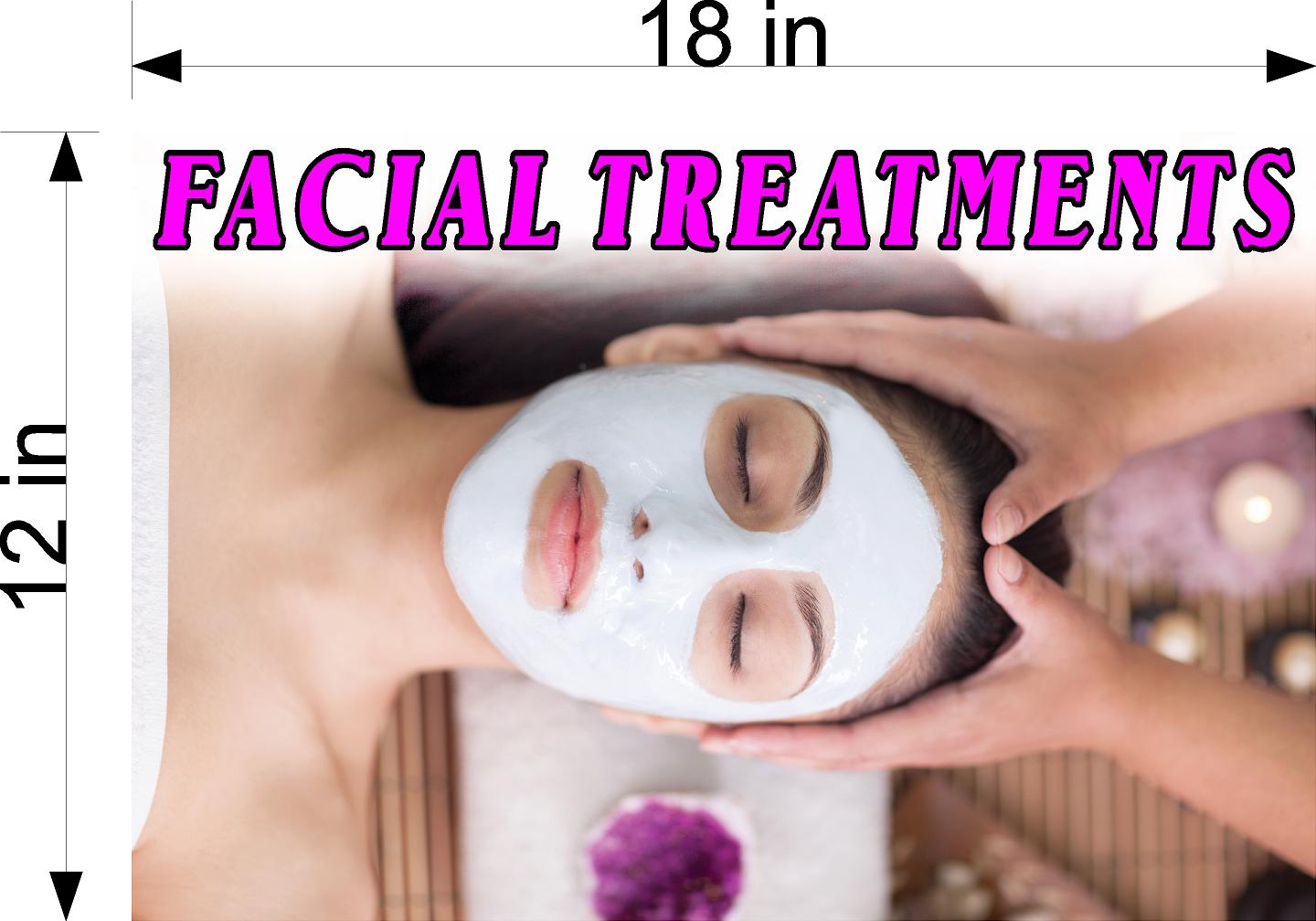 Facial 07 Wallpaper Poster Decal with Adhesive Backing Wall Sticker Decor Day Spa Horizontal