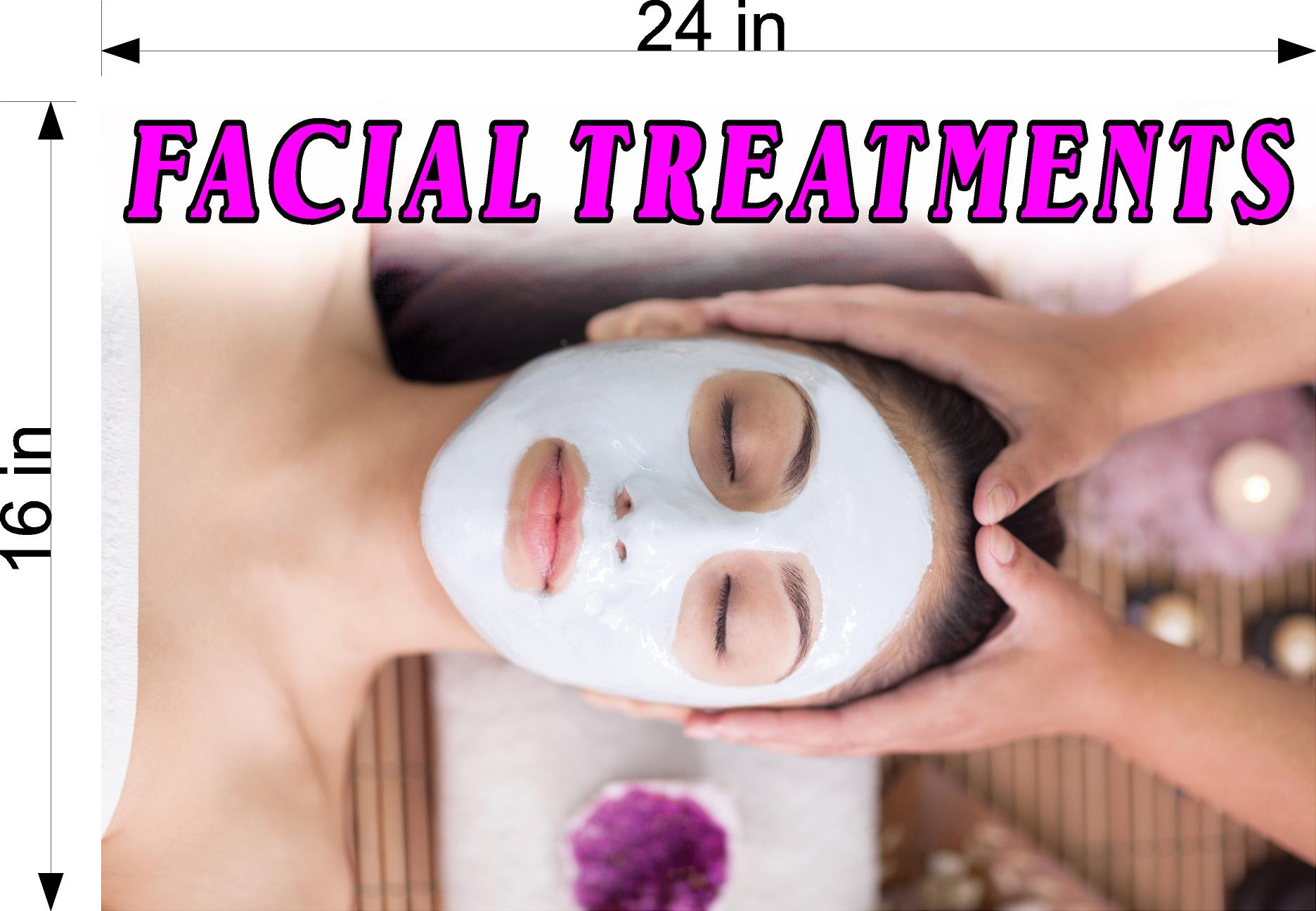 Facial 07 Wallpaper Poster Decal with Adhesive Backing Wall Sticker Decor Day Spa Horizontal