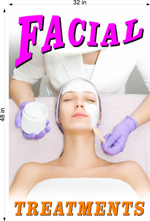 Facial 03 Photo-Realistic Paper Poster Interior Inside Wall Non-Laminated Vertical Treatment Care