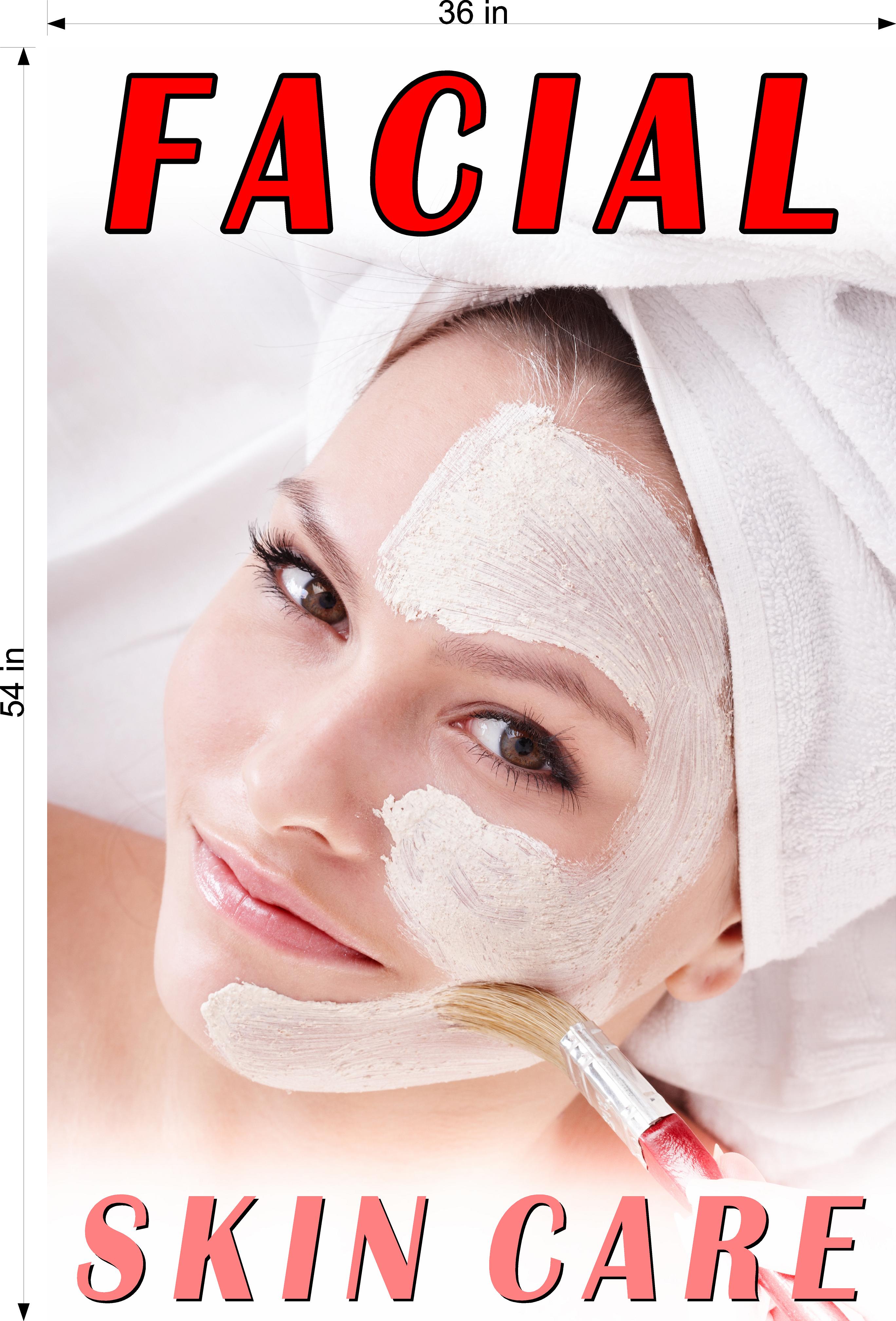 Facial 02 Photo-Realistic Paper Poster Interior Inside Wall Non-Laminated Vertical  Treatment Care
