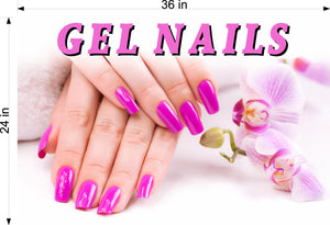 Gel 09 Photo-Realistic Paper Poster Premium Interior Inside Sign Nail Salon Wall Window Non-Laminated Horizontal