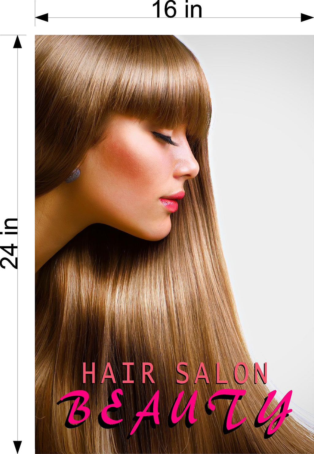 Hair Salon 01 Perforated Mesh One Way Vision Window See-Through Sign Salon Vinyl Decor Beauty Vertical