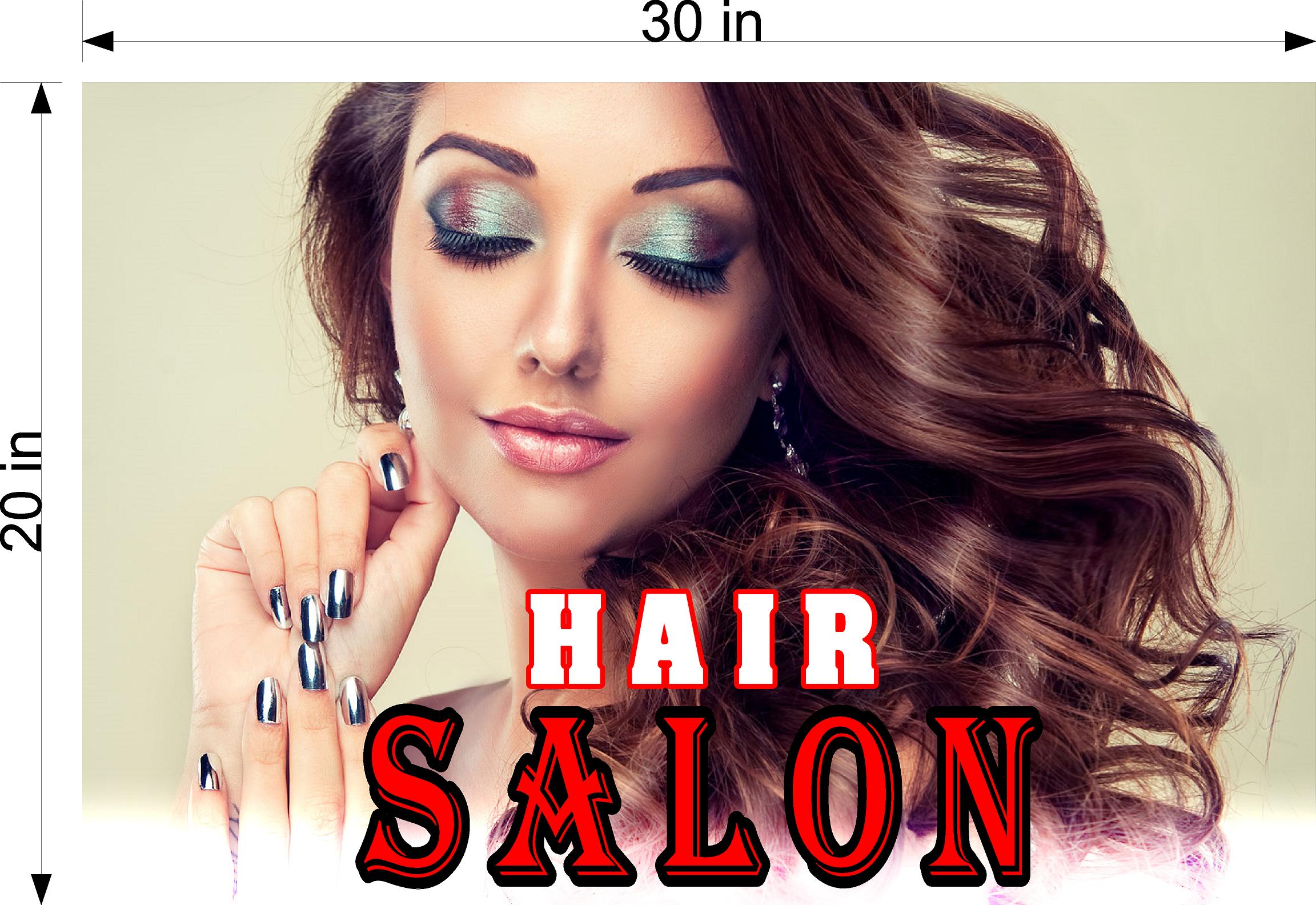 Hair Salon 04 Photo-Realistic Paper Poster Interior Inside Sign Non-Laminated Horizontal