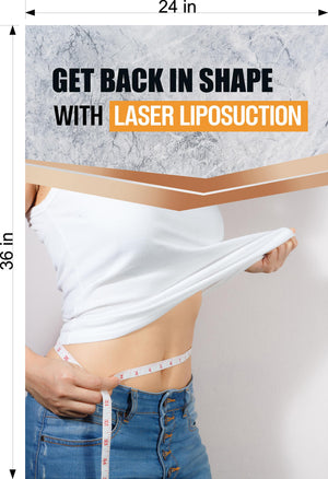 Liposuction 06 Photo-Realistic Paper Poster Interior Sign Non-Laminated Plastic Surgery Procedure Obesity Cosmetic Vertical