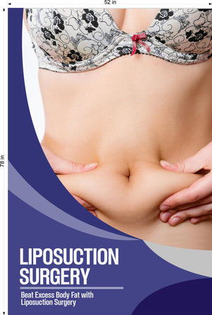 Liposuction 01 Photo-Realistic Paper Poster Interior Sign Non-Laminated Plastic Surgery Procedure Obesity Cosmetic Vertical