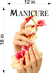 Manicure 11 Wallpaper Poster Decal with Adhesive Backing Wall Sticker Decor Indoors Interior Sign Vertical
