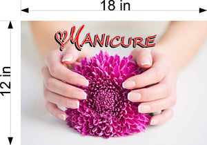 Manicure 17 Wallpaper Poster Decal with Adhesive Backing Wall Sticker Decor Indoors Interior Sign Horizontal