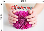 Manicure 17 Perforated Mesh One Way Vision See-Through Window Vinyl Nail Salon Sign Horizontal